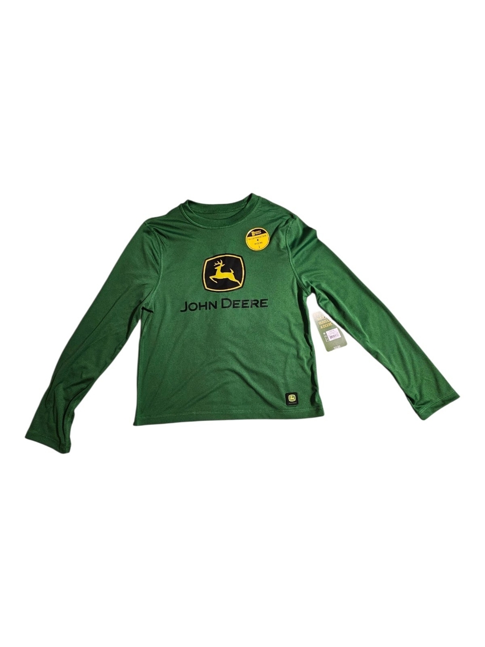 John Deere Green Long-Sleeve Rashguard with Yellow Logo